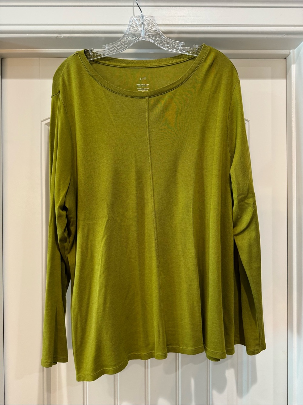 Like New w/o tag J.JILL Pima Cotton Crew Neck Long Sleep top, XL